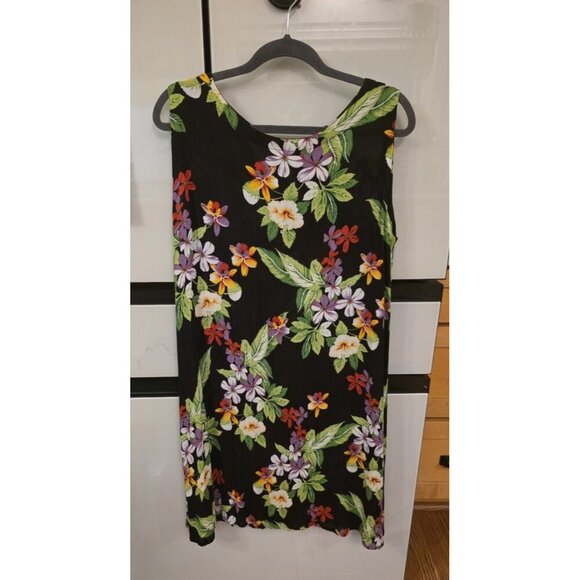 Hibiscus Collection Hawaii Dress One Size Lightweight 100% Rayon Tropical Floral - Picture 2 of 12
